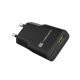 9. NATEC RIBERA GAN SLIM WALL CHARGER 1X USB-A + 1X USB-C 20W BLACK