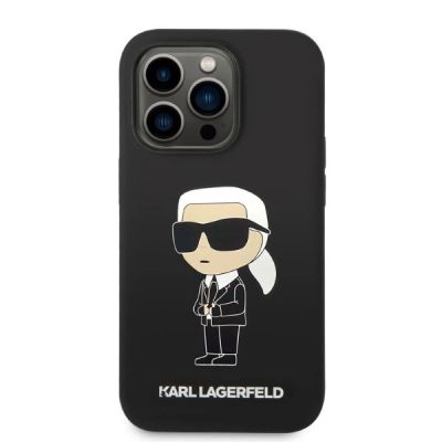 3. Karl Lagerfeld KLHMP14XSNIKBCK iPhone 14 Pro Max 6.7" hardcase black/black Silicone Ikonik Magsafe