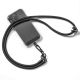 Neck and shoulder phone lanyard 120 cm with metal buckle - black