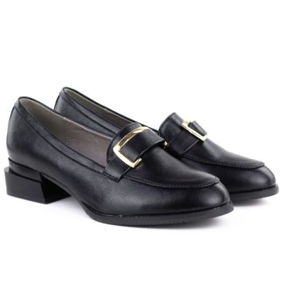 4. Women's black block heel shoes M. DASZYŃSKI SA267-2
