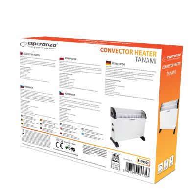 19. ESPERANZA TANAMI 750W/1250W/2000W Convector Heater, White EHH008