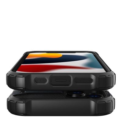 8. Hybrid Armor Case Tough Rugged Cover for iPhone 13 silver