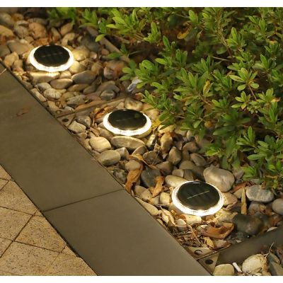 24. SOLAR DISC LAMPS FOR GROUND OR WALL MOUNTING 2 PCS