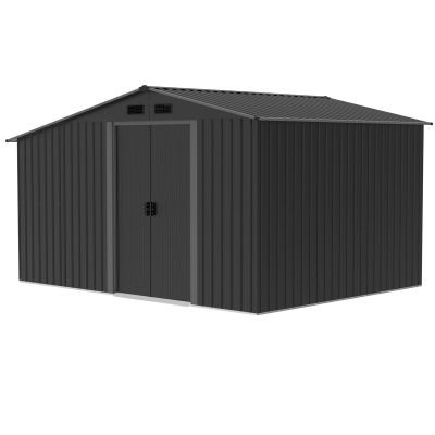 3. METAL GARDEN TOOL SHELF WITH WOOD SHELF 308X245X202CM