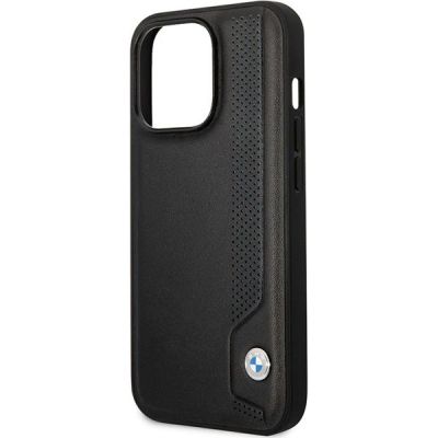 6. Case BMW BMHCP14L22RBDK iPhone 14 Pro 6.1" black/black hardcase Leather Blue Dots