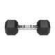 5. Rubber-coated cast iron dumbbells HEX 2x6 kg REBEL ACTIVE