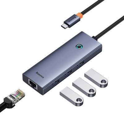 6. Baseus UltraJoy Series 5in1 USB-C HDMI 4K 4x USB-A 3.0 USB hub - gray
