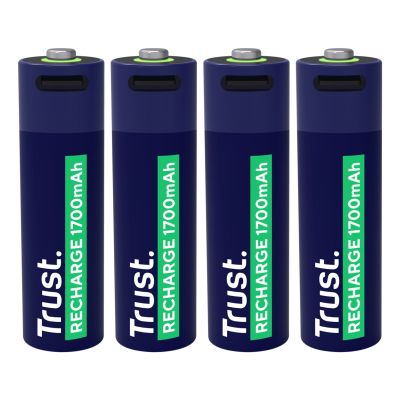 4. AA Trust USB-C RECHARGEABLE BATTERIES 4P