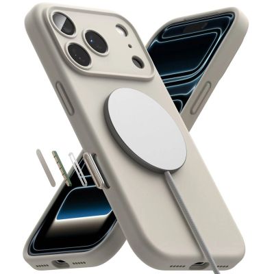 5. Ringke Silicone MagSafe Case for iPhone 18 Pro - Beige