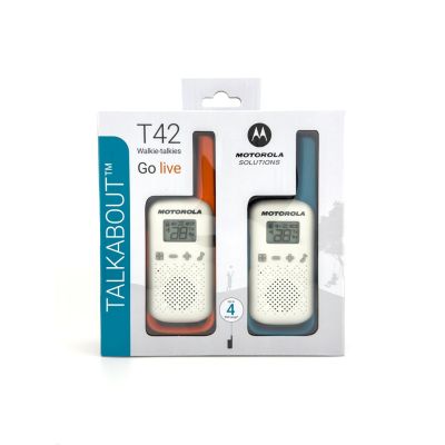 5. MOTOROLA T42 RADIO 2-PACK ORANGE-BLUE