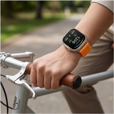 5. Tech-Protect Nylon Strap for Huawei Watch Fit 3 / 4 / 4 Pro / 5 / 5 Pro - Orange