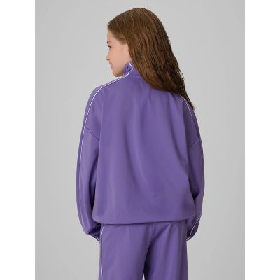 2. Girls' loose sports sweatshirt without hood 4F 4FJRSS26TSWSF3057-51S