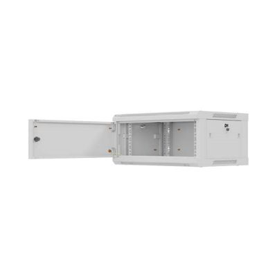 5. LANBERG WALL-HUNG RACK CABINET 19" 4U 600X450 GRAY METAL DOOR (FLAT PACK)