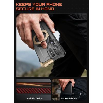6. Supcase UB Grip Mag MagSafe Case for Samsung Galaxy S26 Ultra - Black and Brown