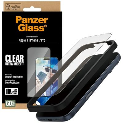 4. PanzerGlass Ultra-Wide Fit EasyAligner Tempered Glass for iPhone 17 Pro