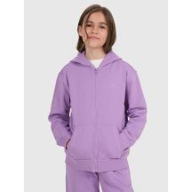 Girls' sweatshirt with a hood, 4F 4FJRAW25TSWSF2466-51S