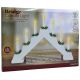 5. WOODEN ADVENT CANDLE HOLDER WHITE 7 LIGHTS BATTERY POWERED