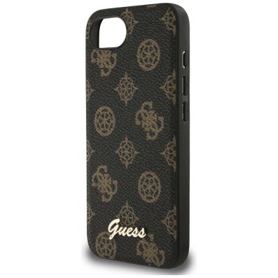 6. Guess Peony Script Logo MagSafe iPhone 16e Case Black