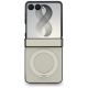 2. Guess Magnetic Ring Stand Grained Classic Logo MagSafe case for Samsung Galaxy Z Flip 8 - beige