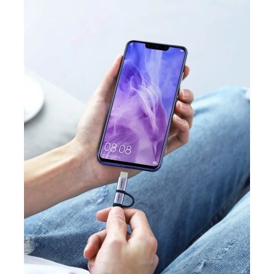 9. Ugreen cable 2in1 USB - micro USB / USB Type C cable 1m 2.4A black (30875)