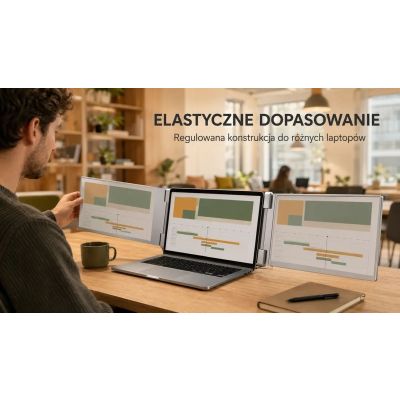 13. EXTRALINK SMART LIFE 16" Dual-Screen Monitor for 12" to 18.5" Laptops S11