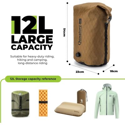 2. Qunature waterproof bag with valve khaki 12l