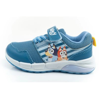 2. Leomil children's sports shoes Bluey sneakers, lightweight, with Velcro, LED, blue