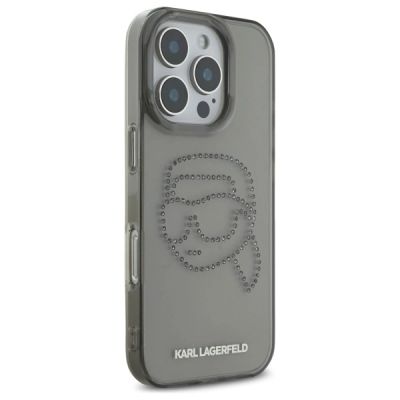 4. Karl Lagerfeld KLHCP16XHKHDCELK iPhone 16 Pro Max 6.9" black/black hardcase IML Rhinestones Karl Head