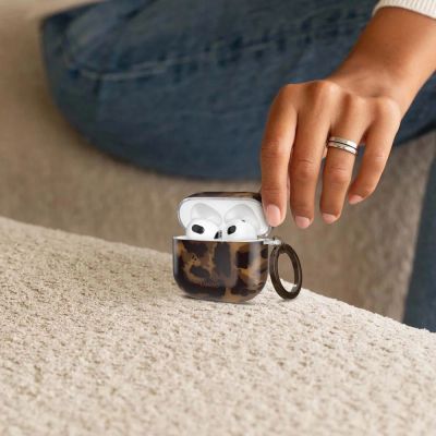 5. Tech-Protect Lamano case for AirPods 4 - brown and black