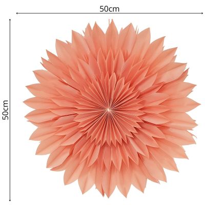 17. 3D DECORATIVE HANGING PAPER STAR 50CM PINK