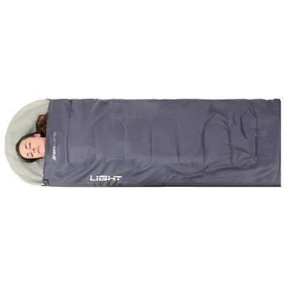 13. LIGHT TOURIST SLEEPING BAG 200X70CM GREY ENERO CAMP