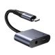 2. Joyroom SY-L01 Lightning to Lightning / 3.5 mm mini jack DAC adapter 2in1 - black