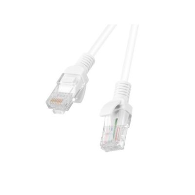 3. PATCHCORD CAT.6 UTP 1M WHITE FLUKE PASSED LANBERG 10-PACK
