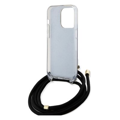 6. Guess Crossbody Cord 4G Print case for iPhone 15 Pro Max - black