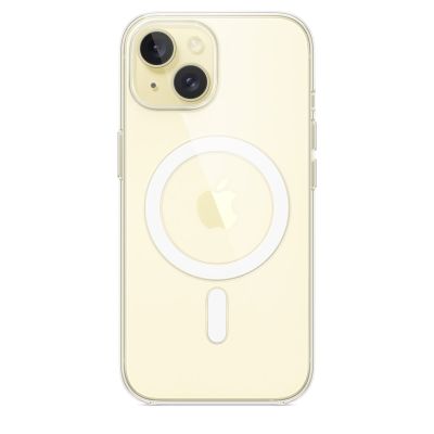 3. Apple - Back cover for mobile phone - MagSafe compatible - Polycarbonate - Transparent - for iPhone 15 (MXRK3ZM/A)