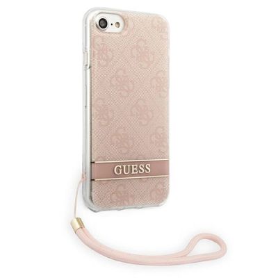 4. Guess GUOHCI8H4STP iPhone SE 2022 / SE 2020 / 7/ 8 pink/pink hardcase 4G Print Strap