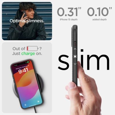 12. Spigen Mag Armor MagSafe iPhone 15 Case - Matte Black