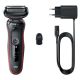 7. Braun Series 5 51-R1000S Wet & Dry Shaver Black, Red