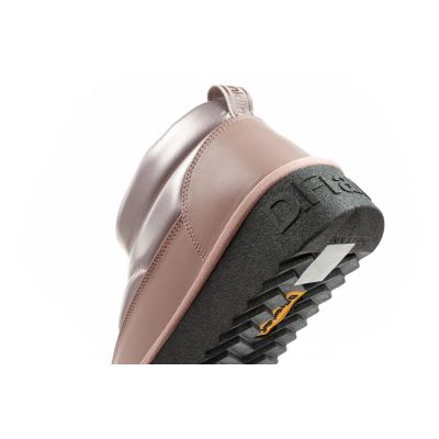 7. D.Franklin women's snow boots winter fashionable insulated ankle boots rose gold