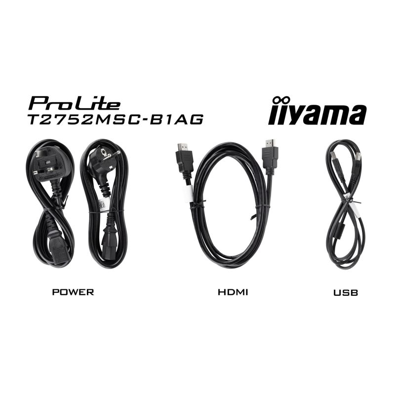 7. Touchscreen monitor 27" IIYAMA T2752MSC-B1AG 68.6 cm 16:9 HDMI+DP IPS