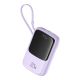4. Baseus Qpow Pro+ 10000mAh 22.5W Power Bank with Built-in USB-C Cable and Display - Purple