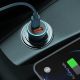 14. Baseus Golden Contactor Pro car charger USB-C / USB-A 40W PD QC 4+ SCP FCP AFC + cable - gray