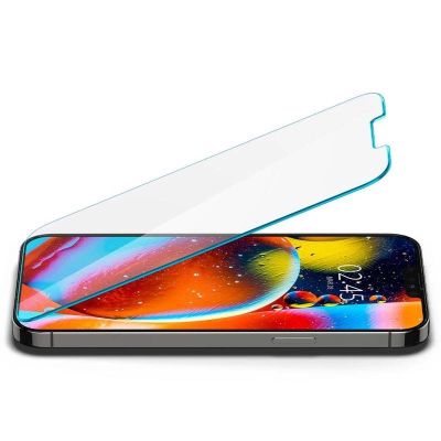 11. Spigen Glas.tR EZ Fit Tempered Glass for iPhone 13 / 13 Pro / 14 / 16e / 17e - 2 pcs.