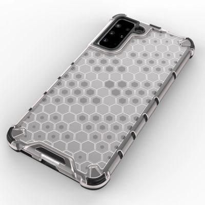 4. Honeycomb case armored cover with a gel frame for Samsung Galaxy S22 + (S22 Plus) blue