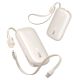 2. Baseus EnerFill FC21 Qpow 3 Ultra 10000mAh 22.5W Powerbank with attached cable lanyard - beige