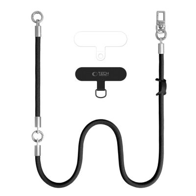 2. Tech-Protect C10S Rope Phone Lanyard - Black and Titanium