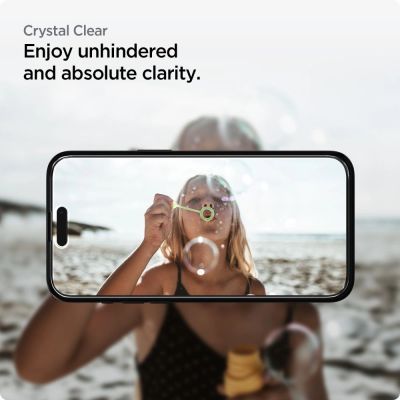 11. Spigen ALM Glass FC Tempered Glass for iPhone 15 Pro - Black 2 pcs.