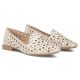 5. Women's leather openwork shoes, beige, Filippo DP7710