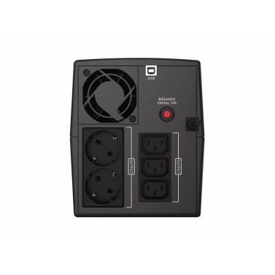 2. Conceptronic UPS 1500VA/900W/2xSchuko/3xIEC/USB/RJ45/AVR bk