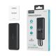 3. Powerbank Choetech B654 10000mAh 22.5W USB-A / USB-C / micro USB with built-in USB-C / Lightning cable - black